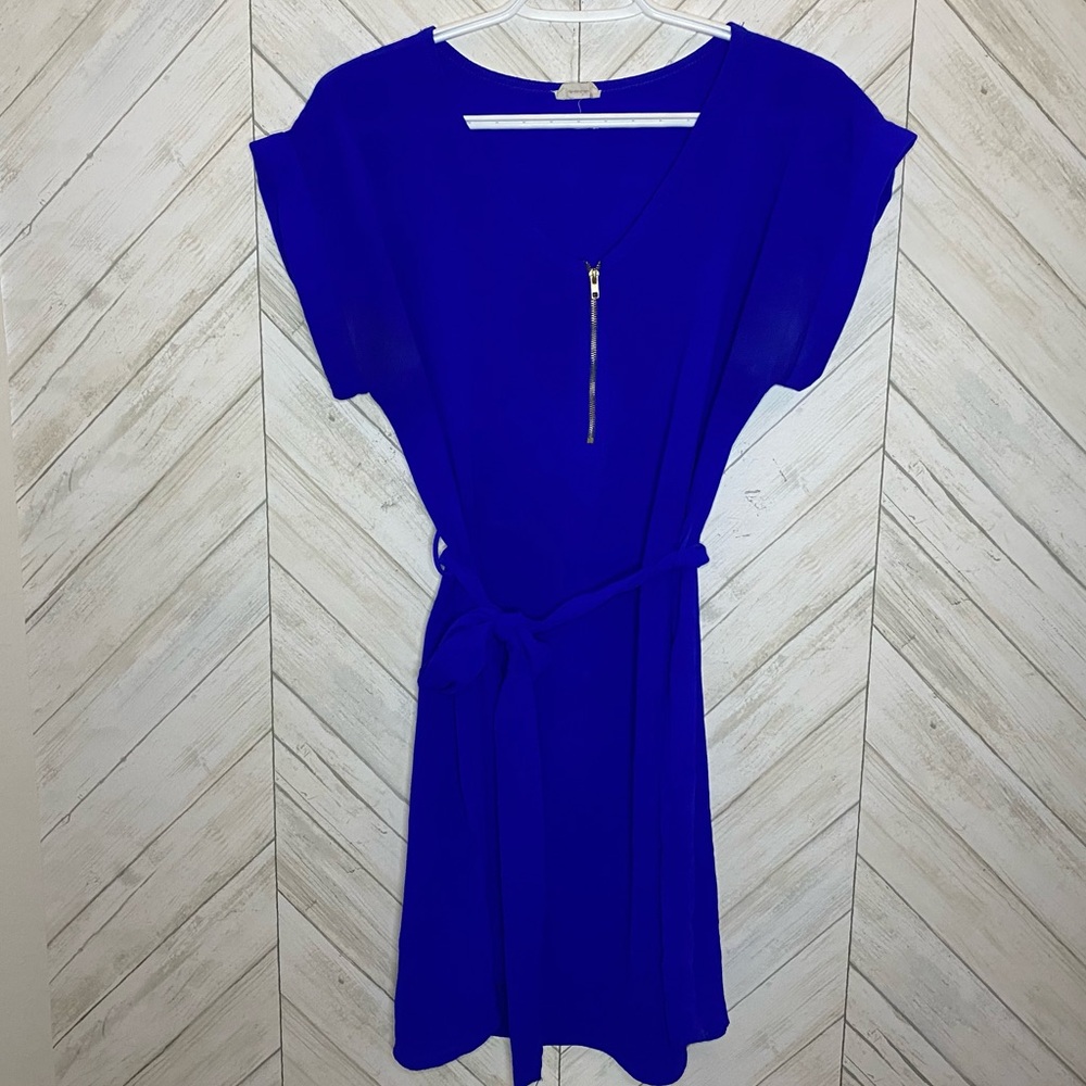 Chic Royal Blue Women's Mini Dress